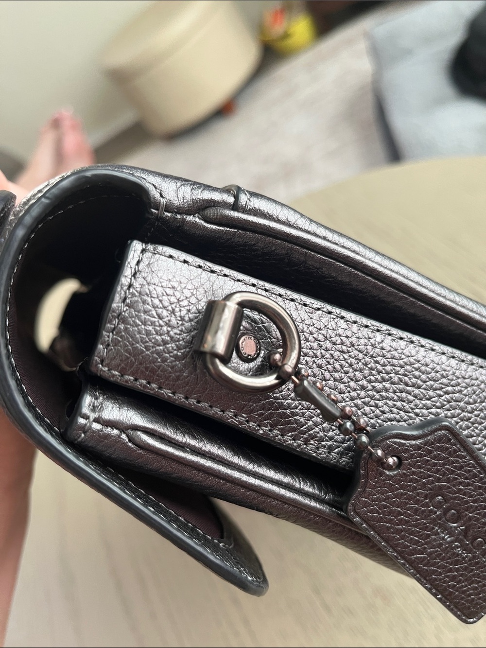 Coach Cassie Crossbody / Metallic Graphite & Novelty Strap - Picture 14 of 17